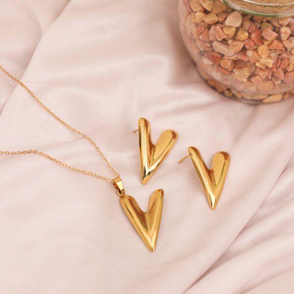 Gold Plated Anti-Tarnish Chain set Design Earrings