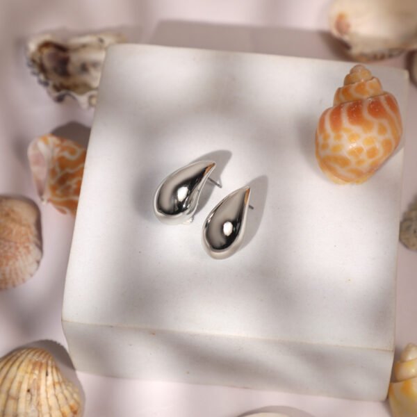 Silver | Korean Water Drop Stud Earring