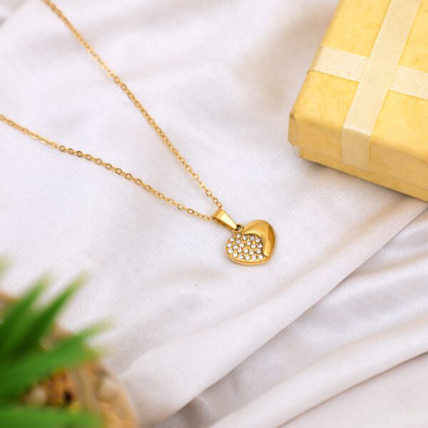 Heart Pendant Gold Plated Necklace