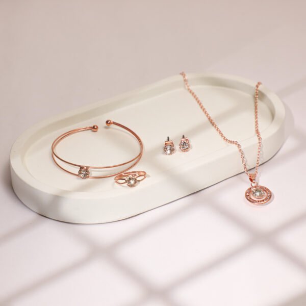 Rose gold Diamond Necklace Combo
