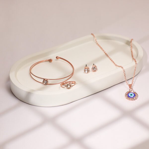 Rose gold Evil eye Combo Necklace