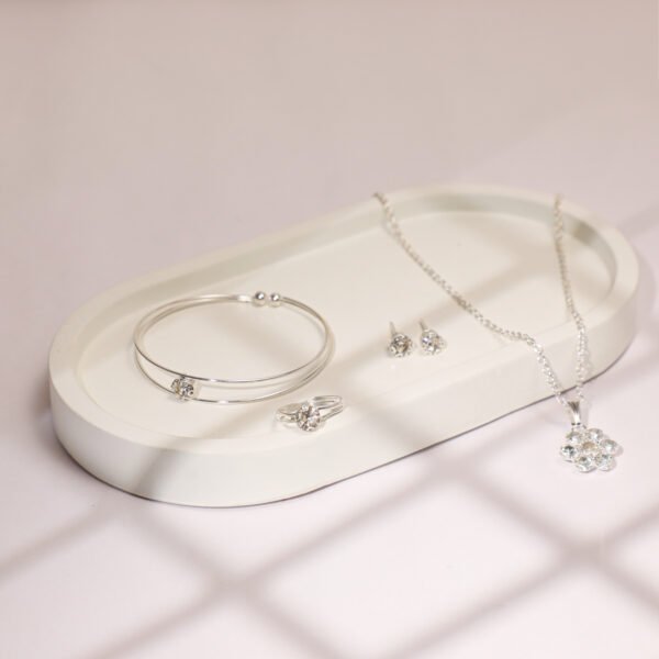 Silver Diamond Necklace Combo