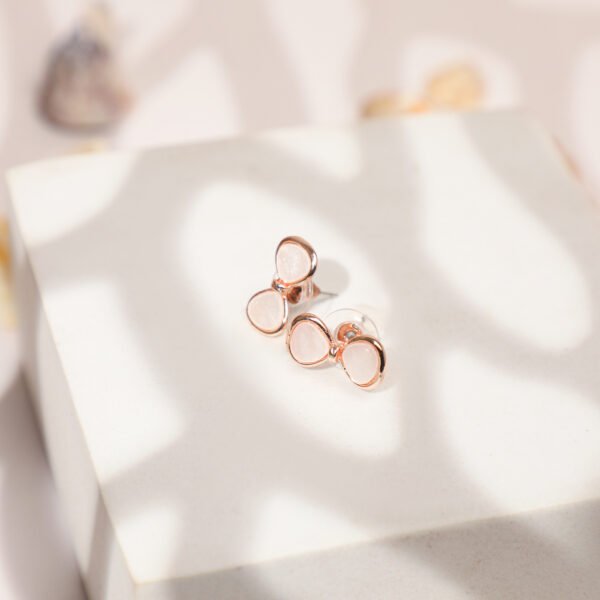 Rose Quartz Stud Earrings