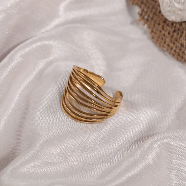 Twisted Band Adjustable Ring