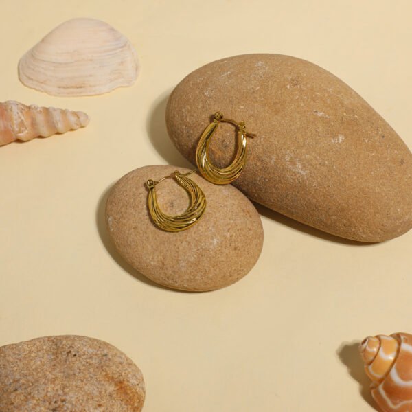 Mable Gold Plated Hoop Earring