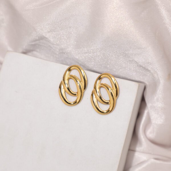 Gold Plated Circular Half Hoop